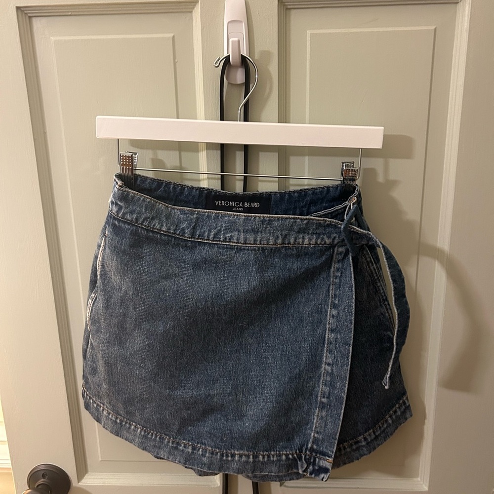 Veronica Beard Indigo Denim Mini Skirt